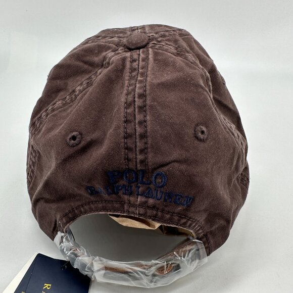 Polo Ralph Lauren Classic Brown Baseball Cap Little Pony Embroidered NEW - Picture 7 of 10